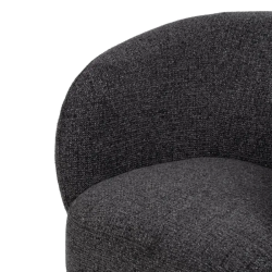 Fauteuil bouclé marbré gris profond style contemporain élégant SOLEINE