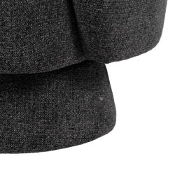 Fauteuil bouclé marbré gris profond style contemporain élégant SOLEINE