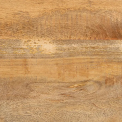 Table à manger 160 cm bois naturel pied étoile noir massif SÉLÉNIA