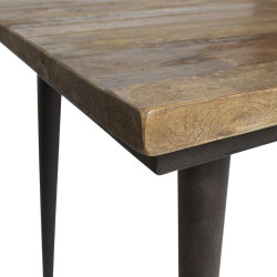 Grande table à manger en bois et en métal noir - marque BePureHome