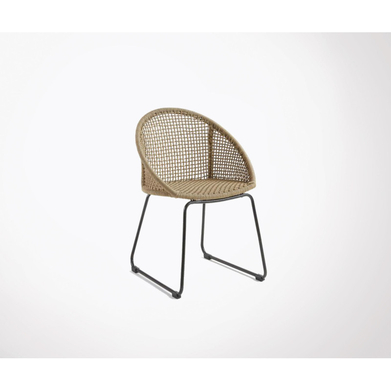 braiding rope chair natural