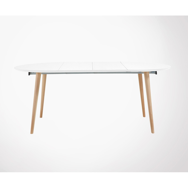 Table ronde design extensible 120-200cm bois KIOKY
