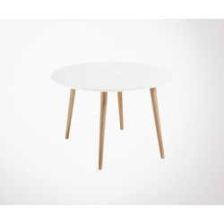 Table ronde design extensible 120-200cm bois KIOKY