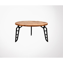 Table basse industrielle métal bois FLINTSTONE - Label 51