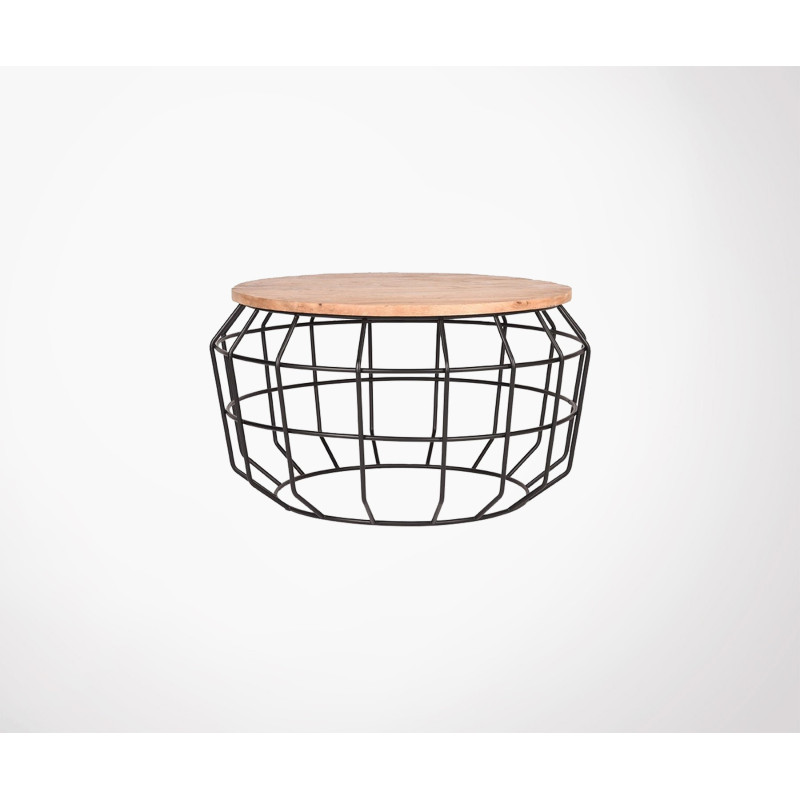 Table basse design métal et bois PIXEL XL - Label 51