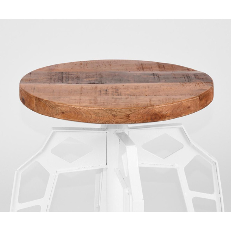 Tabouret bas bois métal PEBBLE - Label 51