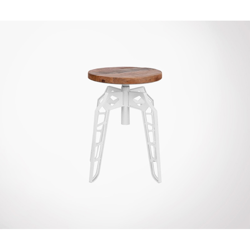 Tabouret bas bois métal PEBBLE - Label 51