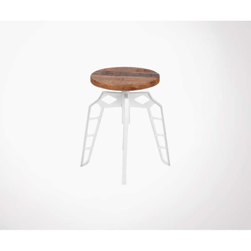 Tabouret bas bois métal PEBBLE - Label 51