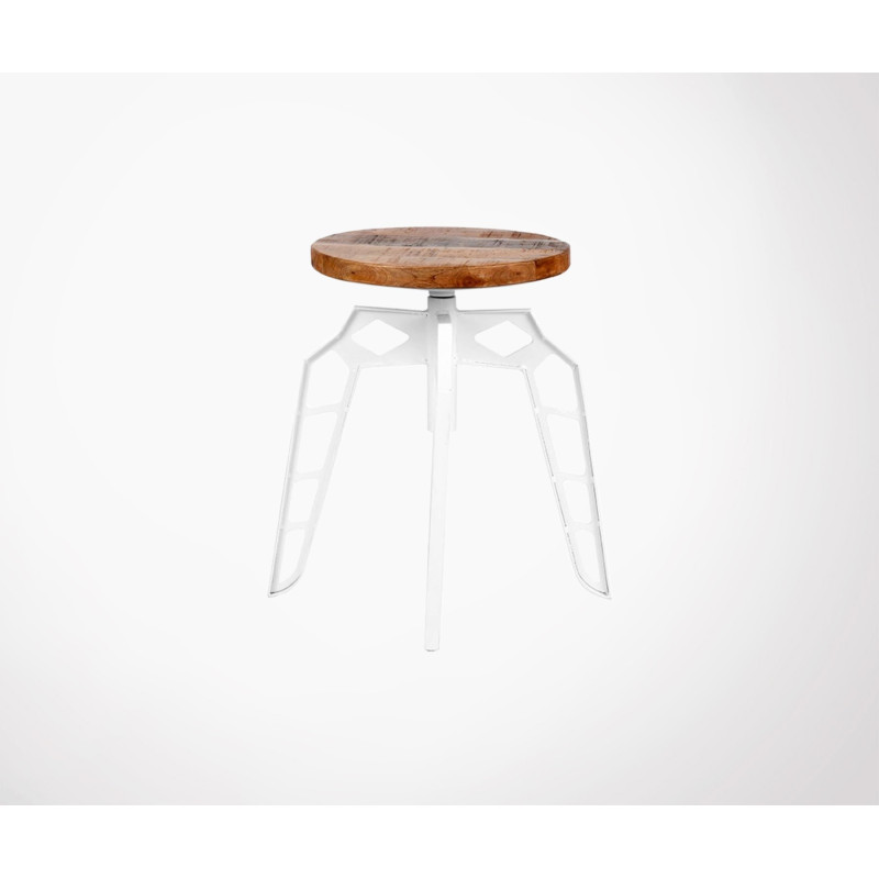 Tabouret bas bois métal PEBBLE - Label 51