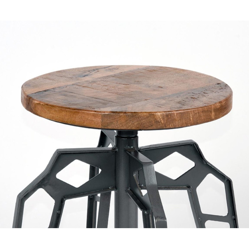 Tabouret bas bois métal PEBBLE - Label 51