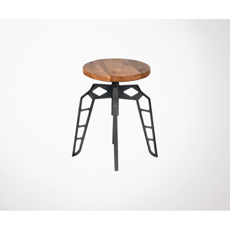 Tabouret bas bois métal PEBBLE - Label 51