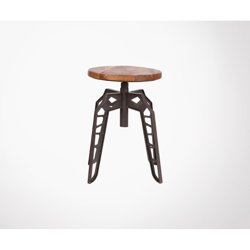 Tabouret bas bois métal PEBBLE - Label 51