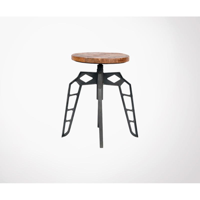 Tabouret bas bois métal PEBBLE - Label 51