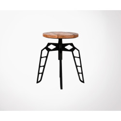 Tabouret bas bois métal PEBBLE - Label 51