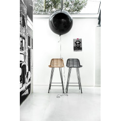 Tabouret de bar en rotin naturel DERNO