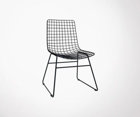 2 chaises métal style industriel HARRY - noir